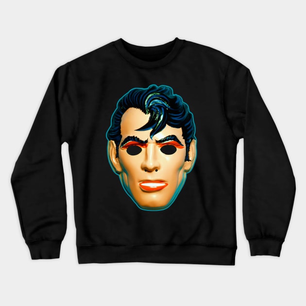 Greaser Man Mask Crewneck Sweatshirt by TJWDraws